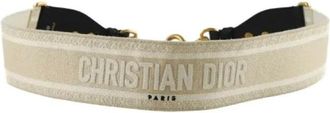 Dior Pre-owned Accessories, female, Beige, Size: ONE SIZE Pre-owned Bandouli&egrave;re Leather Strap