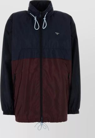 Prada two-tone windbreaker high collar