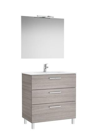 Roca Conjunto Victoria Base+lavabo 800 Rbl.city Texturiz.3 Cjn.epjo.apl.led