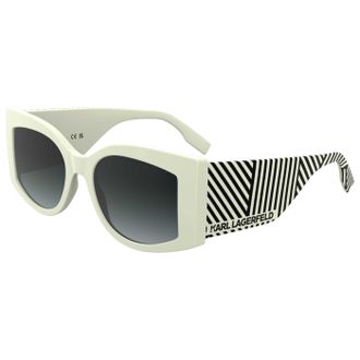 Karl Lagerfeld Womens 53mm White Sunglasses KL6183S-105-53