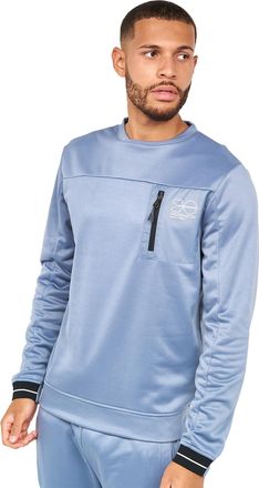 Crosshatch Heren Catmoore Crew Neck Track Top (Staalblauw)
