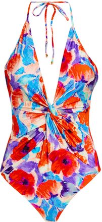 PatBo Floral Violent Plunge One Piece Swimsuit Size S