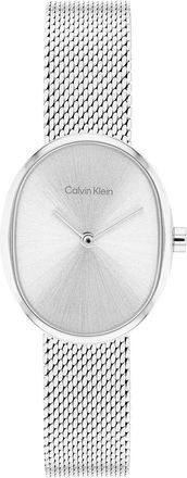 Calvin Klein Womens Round Mesh Bracelet Watch - Silver - OS