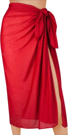 Miraclesuit Pareo Swimsuit Cover Up In Red