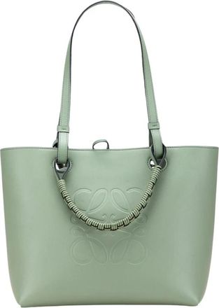 Loewe Pre-owned Leren Tote Bag - Dames - Vintage Shopper - Groen - ONE Size - Leer - Vintage