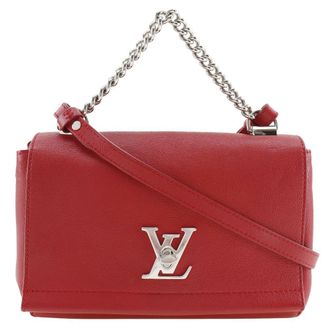 Louis Vuitton Lockme Ii Leather Red Leather Handbag (Pre-Owned)