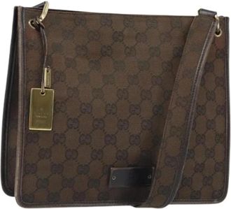 Gucci Pre-owned Vintage GG Canvas Schoudertas - Dames - Vintage Schoudertas - Bruin - ONE Size - Vintage
