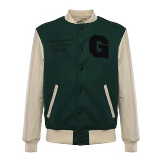Giuliano Galiano Bomber Jackets, male, Green, XL, Varsity Nappa Jacket