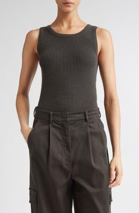 Max Mara Cipro Wool & Cashmere Sweater Tank in Green at Nordstrom, Size X-Small