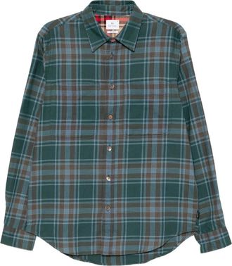 Paul Smith Camicia in cotone a quadri - Verde