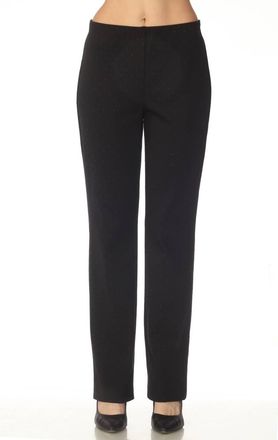 Joseph Ribkoff Dotted Pull On Slim Straight Pants In Black