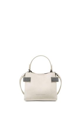 Brunello Cucinelli Small Top-Handle Essence bag in Ivory at Nordstrom