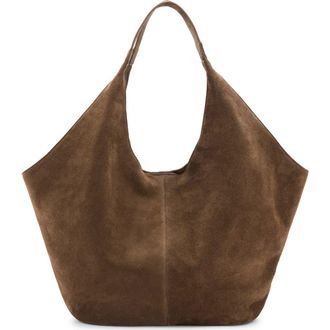 Mango Suede Shoulder Bag in Brown at Nordstrom