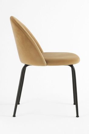 Regalos Miguel Sillas Comedor - Silla Black Dalnia Terciopelo - Marr&oacute;n Claro