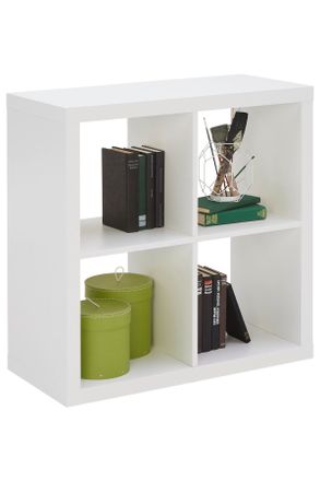 CARRYHOME Raumteiler, Wei&szlig;, Holzwerkstoff, 77x77x38 cm, Made in EU, Beim&ouml;bel erh&auml;ltlich, Wohnzimmer, Raumteiler, Raumtrenner