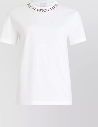 Patou short sleeve t-shirt embroidered collar