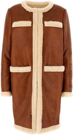 Dsquared2 Cappotto in finta pelle di pecora - - Jackets - Donna - Marrone - M