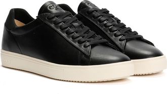Clae Bradley Milled Leather Mens Black Trainers - Size UK 12