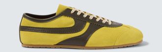 Dries Van Noten Leather-trimmed suede sneakers