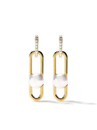 Tasaki Orecchini in oro 18kt Fine Links Collection Line con perla Akoya