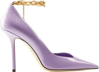 Jimmy Choo London Diamond Talura Patent Leather Pumps, Brand Size 36.5 ( US Size 6.5 )