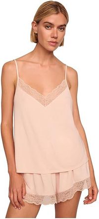 Eberjey Kari - The Cami/Short Pajama Set Womens Pajama Sets Tea Rose : LG, Elastane/Modal/Tencel