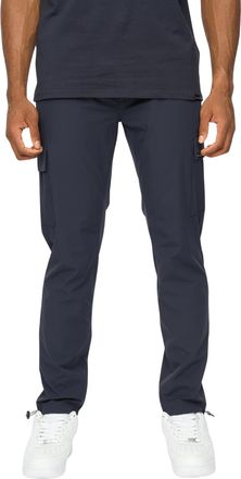 Duck and Cover Mens CHATSLARE Combat Trousers - Polyester Utility Pants with Multiple Pockets - Navy - M