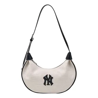 MLB Canvas Shoulder Bag New York Yankees White 3ABQB016N-50IVS