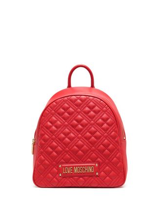 Love Moschino quilted logo-detail backpack - women - Polyurethane - OS - Red