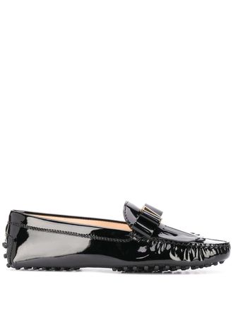 Tod's Gommino loafers met franje - Zwart