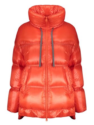 Herno quilted puffer jacket - women - Polyamide/Goose Down/Polyamide/Goose Feather - 46 - Orange