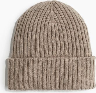 H&M Beanie in Rippstrick - Brown