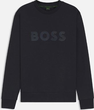 HUGO BOSS Mens Salbo Crewneck Sweatshirt - Navy - Size: 42