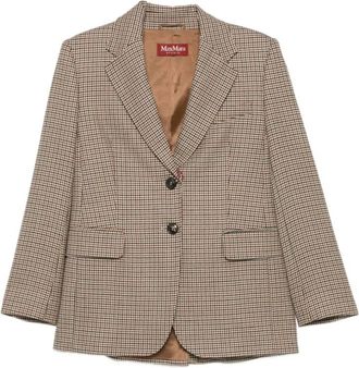 Max Mara Mstsalice Jas - Dames - Blazers - Bruin - S - Wol - Jassen