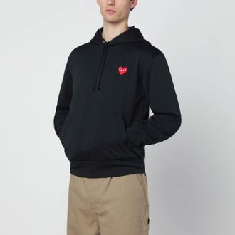 Comme Des Gar&ccedil;ons Kapuzenpullover aus schwarzer Baumwolle