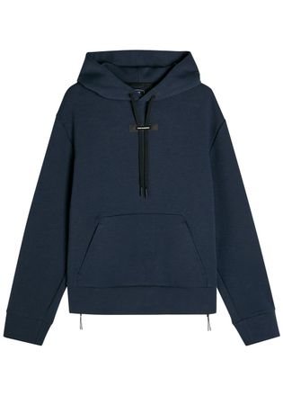 On Focus Tech Hooded Cotton-blend Sweatshirt - Navy - L (UK14 / L)