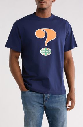 Pleasures x Oasis Question Mark Graphic T-Shirt in Navy at Nordstrom, Size Xx-Large