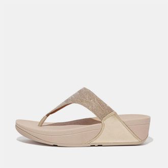 FitFlop Fitflop Womens Fit Flop Glitz Toe Post Sandals in Rose Gold - Size UK 8
