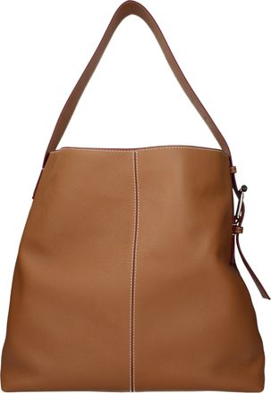 Alexander McQueen Alexander McQueen Damess T Bar schoudertas bruin leer