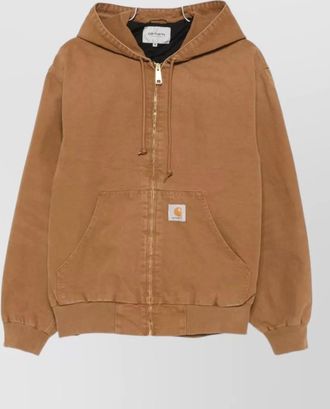Carhartt Work in Progress hooded silk nylon blend bomber jacket