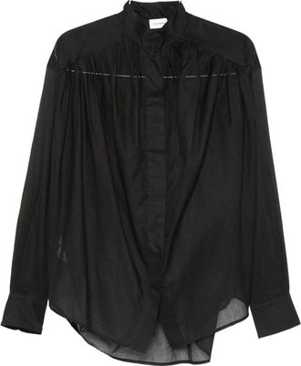 Andamane Rania Gathered Semi-sheer Blouse