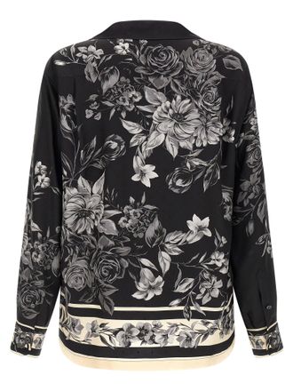 Dolce & Gabbana Floral Silk Twill Shirt - Black