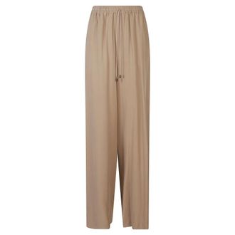 Max Mara Broeken, Dames, Bruin, XS, Leer, Wijde broek