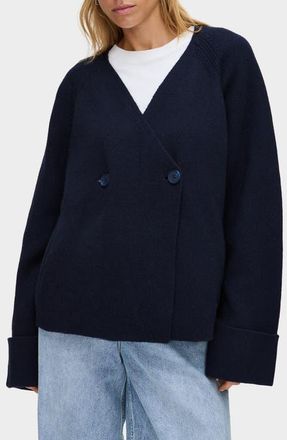Aligne Hampton Double Breasted Cardigan in Navy at Nordstrom, Size 10