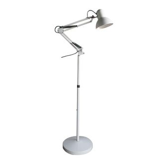 Wonderlamp L&aacute;mpara de pie retro blanco articulada de metal