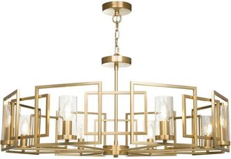 Maytoni Bowi L&aacute;mpara Colgante De Techo Cil&iacute;ndrica Oro, 8 Luces, E14