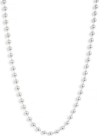 Nordstrom 16-Inch Shot Bead Chain Necklace in Silver at Nordstrom