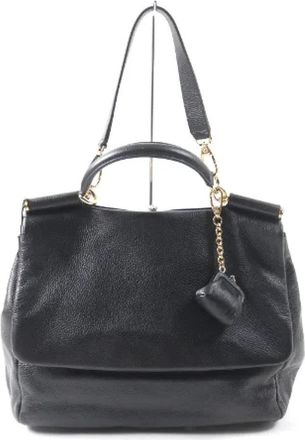 Dolce & Gabbana Pre-owned Leather totes - Dames - Vintage Handtas - Zwart - ONE Size - Leer - Vintage