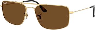 Ray-Ban RB3779 Explorer 3 Polarized 001/57 Mens Sunglasses Gold Size 56