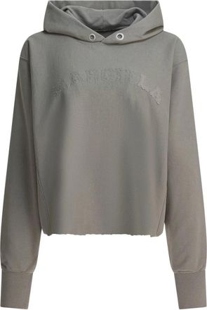 Maison Margiela Signature Sweatshirt - Dames - Hoodies - Grijs - S - Katoen - Hoodies & sweatvesten